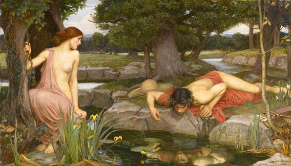 Dipinto "Eco e Narciso" di John William Waterhouse