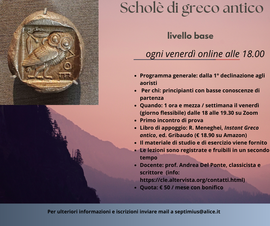 Locandina Scholè di greco antico