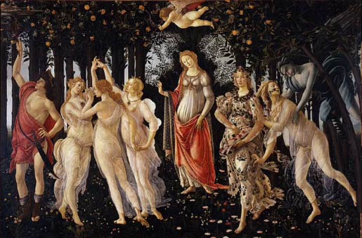 Quadro di Botticelli: la primavera